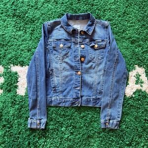 Sferadenim Denim Jacket Medium Blue Jean Jacket Classic Casual
